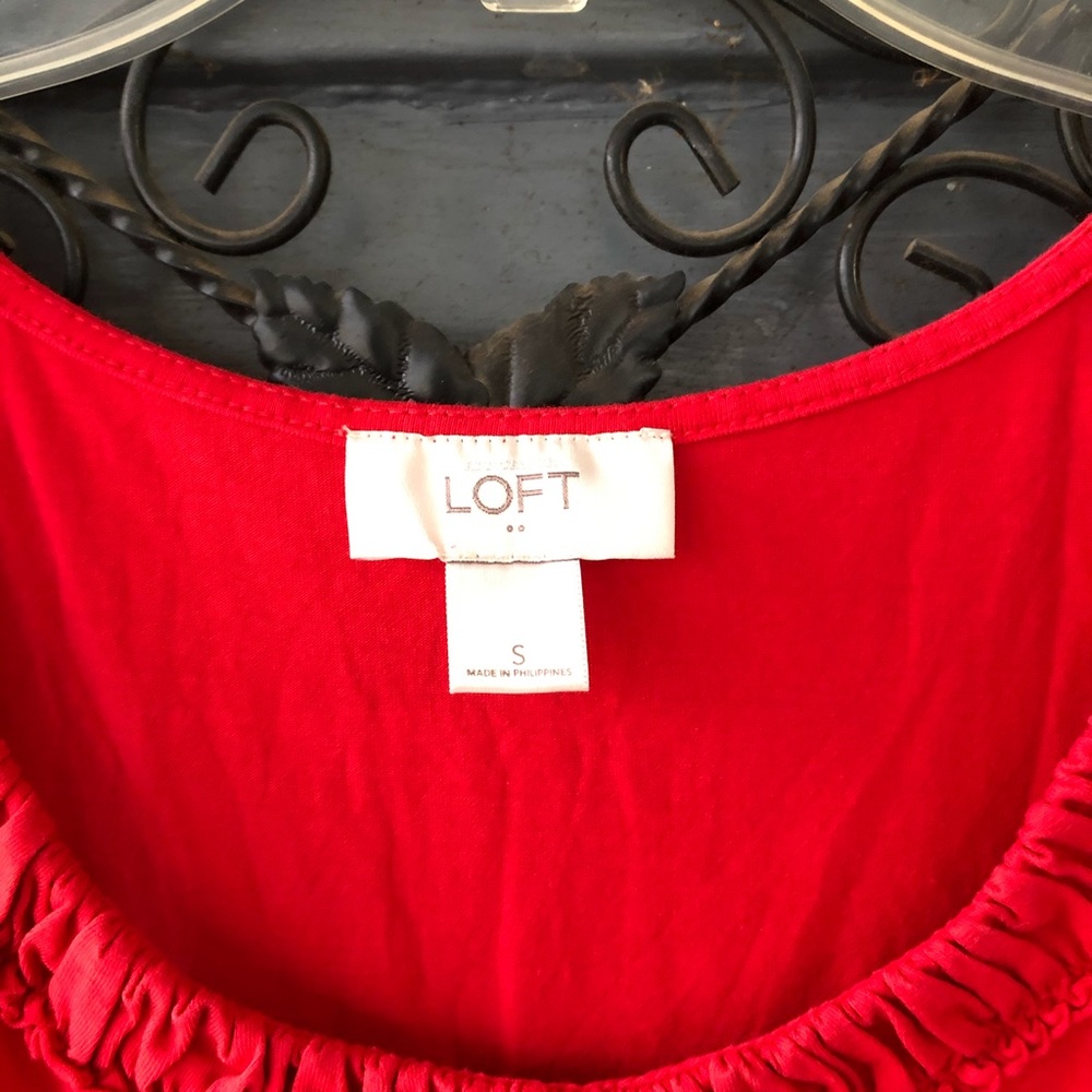 Red LOFT Sleeveless Dress S - Picture 2 of 2